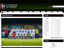 Tablet Screenshot of fotbalpetrvaldnm.cz